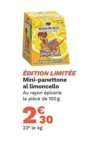 Mini-panettone Al Limoncello 100g