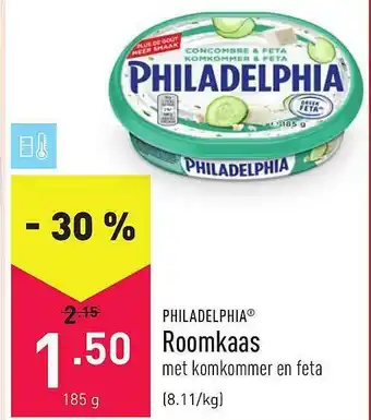 ALDI Philadelphia Roomkaas 185g aanbieding