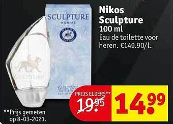 Nikos Sculpture 100 Ml Eau De Toilette Voor Heren