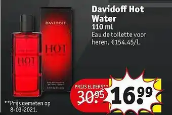 Davidoff Hot Water 110 Ml Eau De Toilette Voor Heren