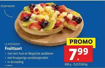 Lidl Le Patissier Fruittaart 600g aanbieding