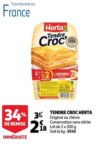 Auchan Tendre Croc Herta aanbieding