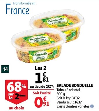 Auchan Salade Bonduelle aanbieding