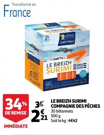 Auchan Le Briezh Surimi Compagnie Des Peches aanbieding
