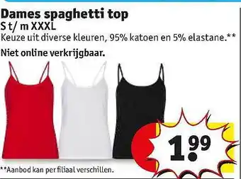 Kruidvat Dames Spaghetti Top aanbieding