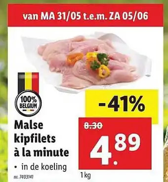 Lidl Malse Kipfilets A La Minute 1kg aanbieding