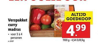 Lidl Verspakket Curry Madras 1100g aanbieding