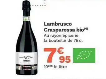 Lambrusco Grasparossa Bio