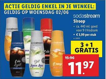 Lidl Sodastream Siroop aanbieding