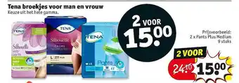 Kruidvat Tena Broekjes Voor Man En Vrouw aanbieding