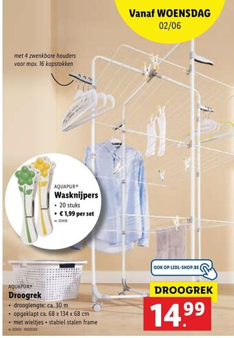 Lidl Aquapur Droogrek aanbieding