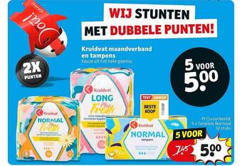 Kruidvat Kruidvat Maandverband En Tampons aanbieding