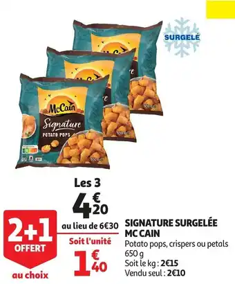 Auchan Signature Surgelee Mc Cain aanbieding