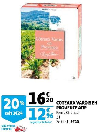 Auchan Coteaux Varois En Provence AOP aanbieding