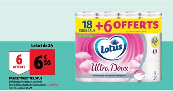 Auchan Papier Toilette Lotus aanbieding