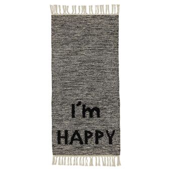 Kwantum Vloerkleed Happiness Zwart aanbieding