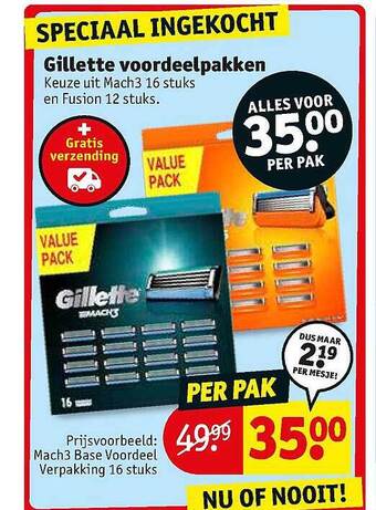 Kruidvat Gillette Voordeelpakken aanbieding