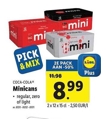 Lidl Coca Cola Minicans aanbieding