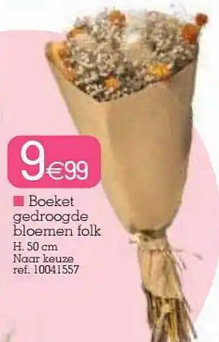 Boeket Gedroogde Bloemen Folk 50 Cm
