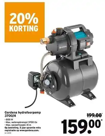 Gardena hydrofoorpomp 3700-4