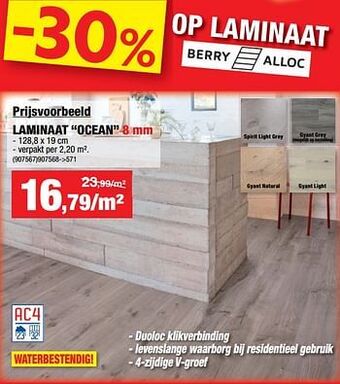 Hubo Laminaat ocean aanbieding