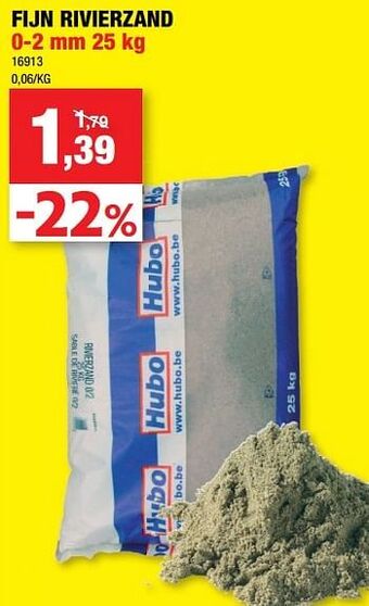 Hubo Fijn rivierzand aanbieding