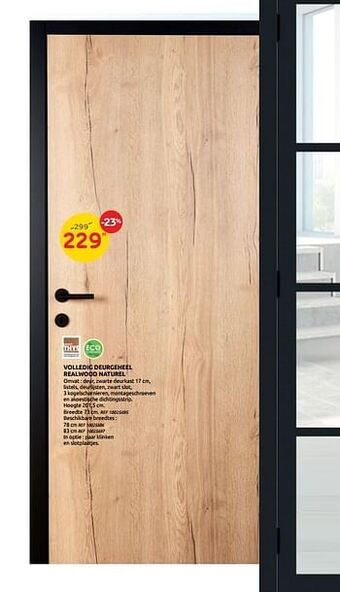 Brico Volledig deurgeheel realwood naturel aanbieding