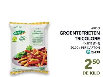 Bidfood Ardo Groentefrieten Tricolore aanbieding