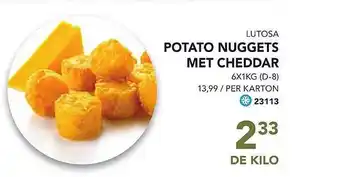 Bidfood Lutosa Potato Nuggets Met Cheddar aanbieding