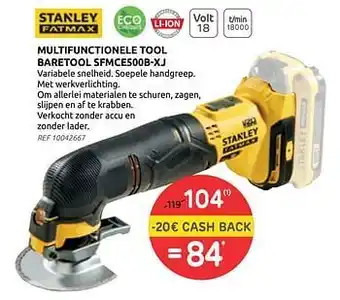 Brico Stanley multifunctionele tool baretool sfmce500b-xj aanbieding
