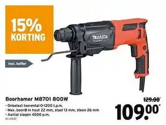 Makita boorhamer m8701