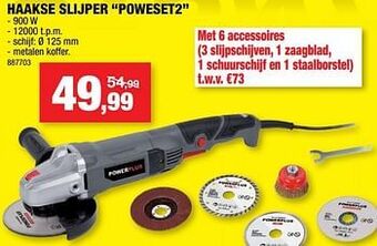 Hubo Powerplus haakse slijper poweset2 aanbieding