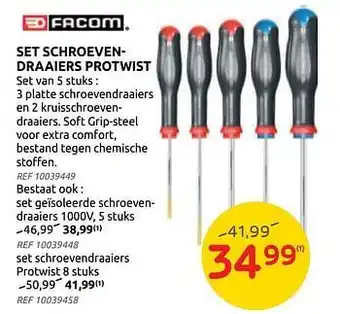 Brico Set schroevendraaiers protwist aanbieding