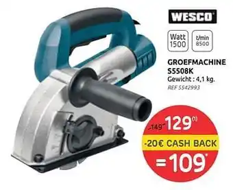 Brico Wesco groefmachine s5508k aanbieding