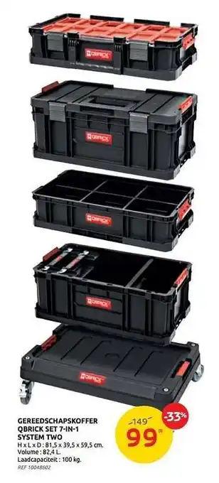 Brico Gereedschapskoffer qbrick set 7-in-1 system two aanbieding