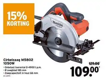 Makita cirkelzaag m5802