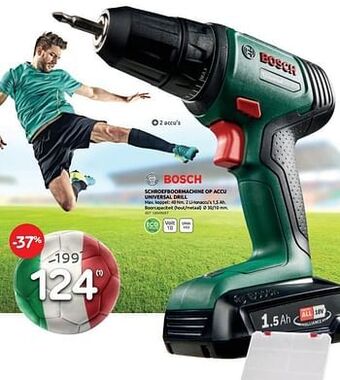 Brico Bosch schroefboormachine op accu universal drill aanbieding