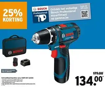 Bosch schroefboormachine accu gsr 12v 2,0ah