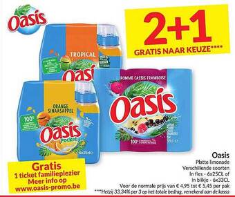 Intermarché Oasis Platte Limonade aanbieding