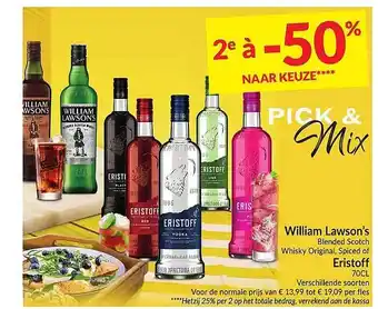 Intermarché William Lawsons Blended Scotch Whisky Original, Spiced Of Eristoff aanbieding