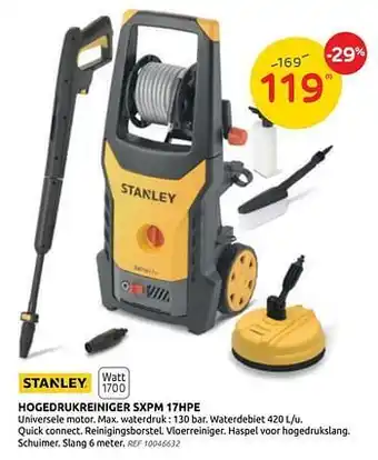 Brico Stanley hogedrukreiniger sxpm 17hpe aanbieding