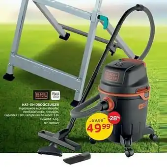 Brico Black + decker nat- en droogzuiger aanbieding