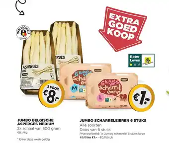 Jumbo Belgische Asperges Medium, Scharreleieren