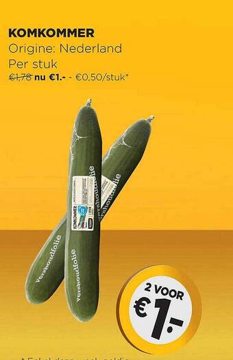 Jumbo Komkommer aanbieding