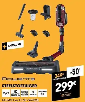 Electro Depot Rowenta steelstofzuiger x-force flex 11.60 aanbieding