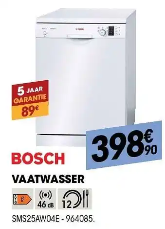 Electro Depot Bosch vaatwasser sms25aw04e aanbieding