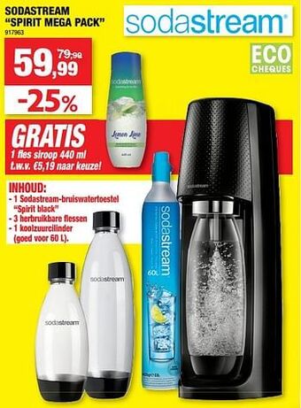 Hubo Sodastream spirit mega pack aanbieding