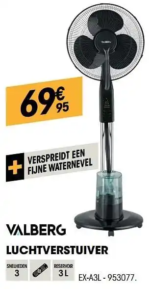 Electro Depot Valberg luchtverstuiver ex-a3l aanbieding