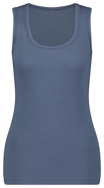 HEMA Dames Tanktop Rib Blauw (blauw)