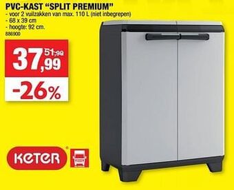 Hubo Pvc-kast split premium aanbieding